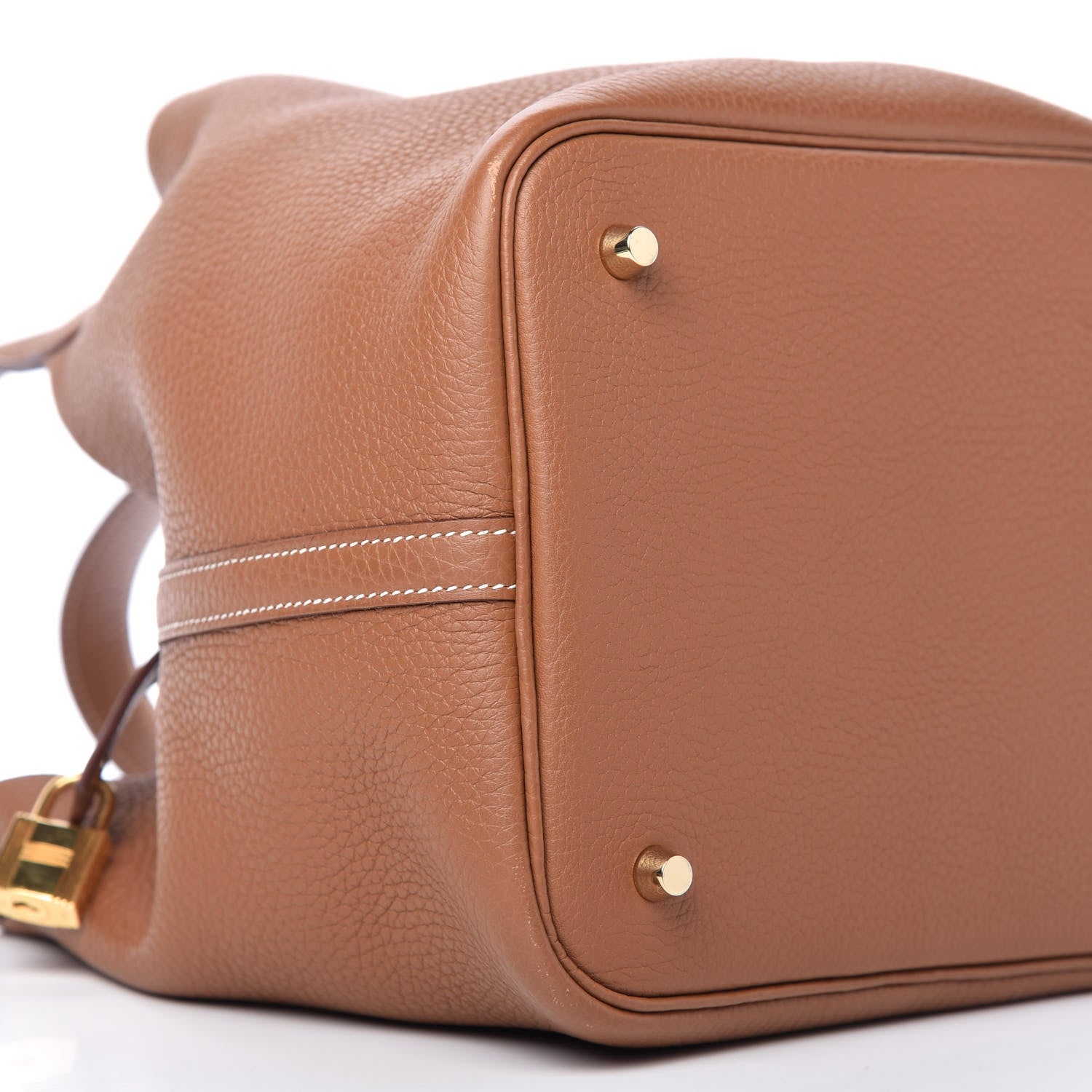 Hermes Taurillon Clemence Picotin Lock 22 MM Gold 6 of 10