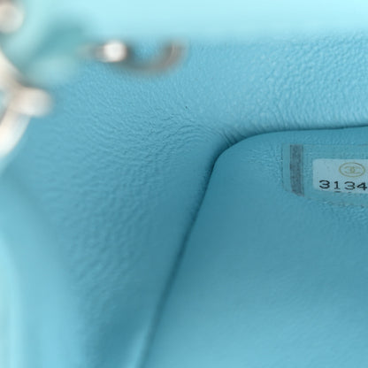 Chanel Lambskin Quilted Mini Rectangular Flap Light Blue 7 of 12