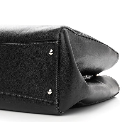 Chanel Caviar Medium Cerf Executive Shopper Tote Black 10 of 11