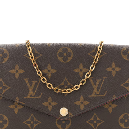 Louis Vuitton Monogram Pochette Felicie Chain Wallet Fuchsia 9 of 16