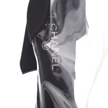 Chanel PVC Grosgrain High Boots 42 Transparent Black 7 of 7
