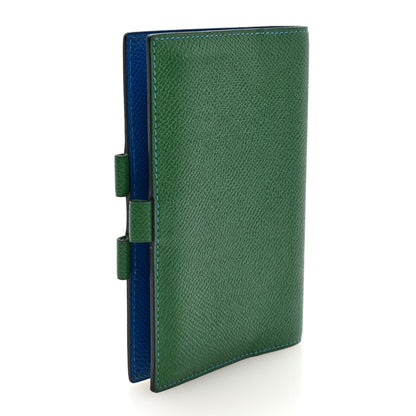 Hermes Courchevel Verso Globe Trotter Agenda Cover PM Bengale Bleu France 3 of 6