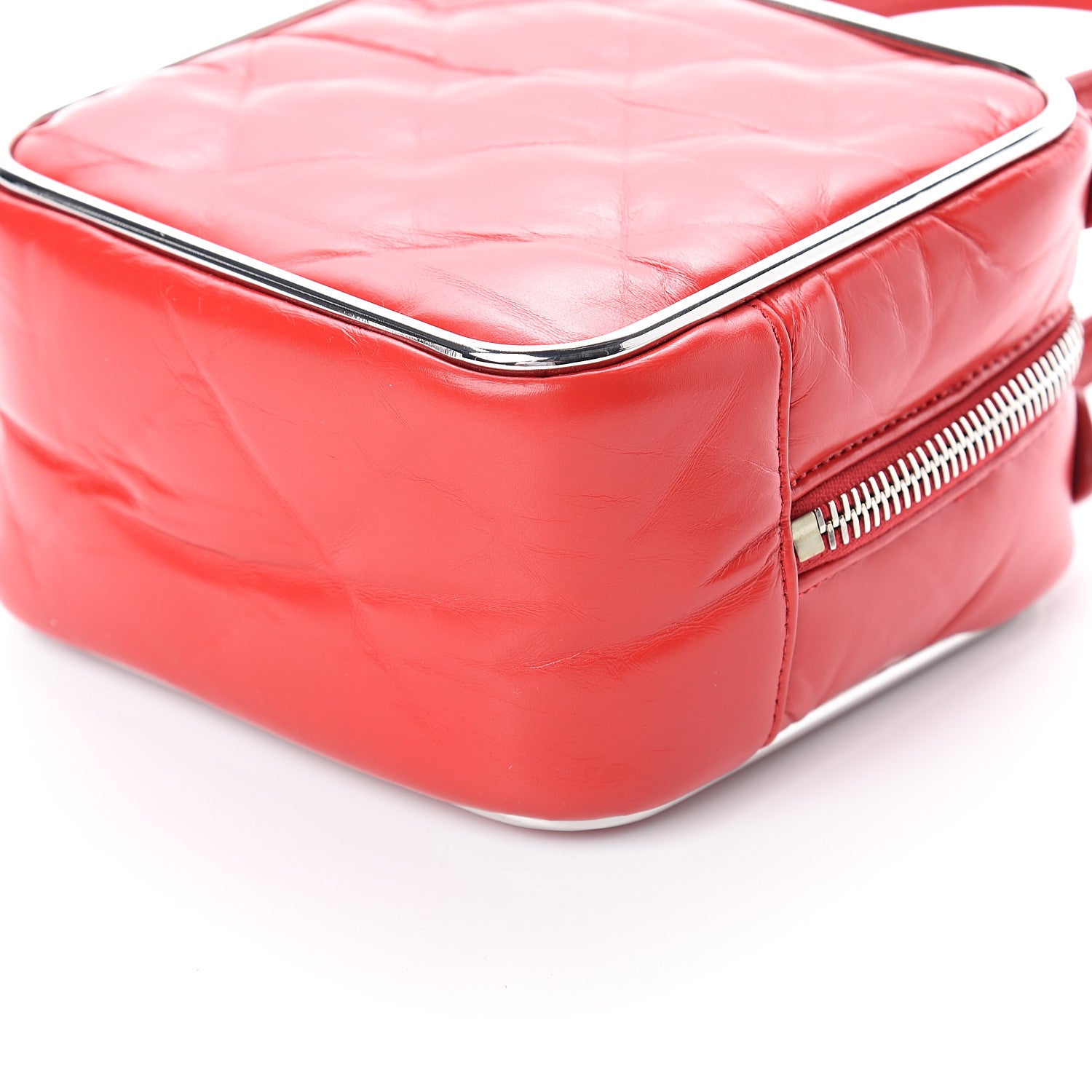 Alexander Wang Calfskin Quilted Halo Top Handle Bag Red 7 of 7