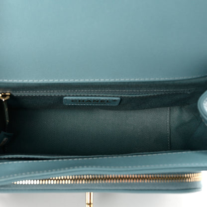 Chanel Caviar Quilted Medium Business Affinity Flap Light Blue 5 of 11