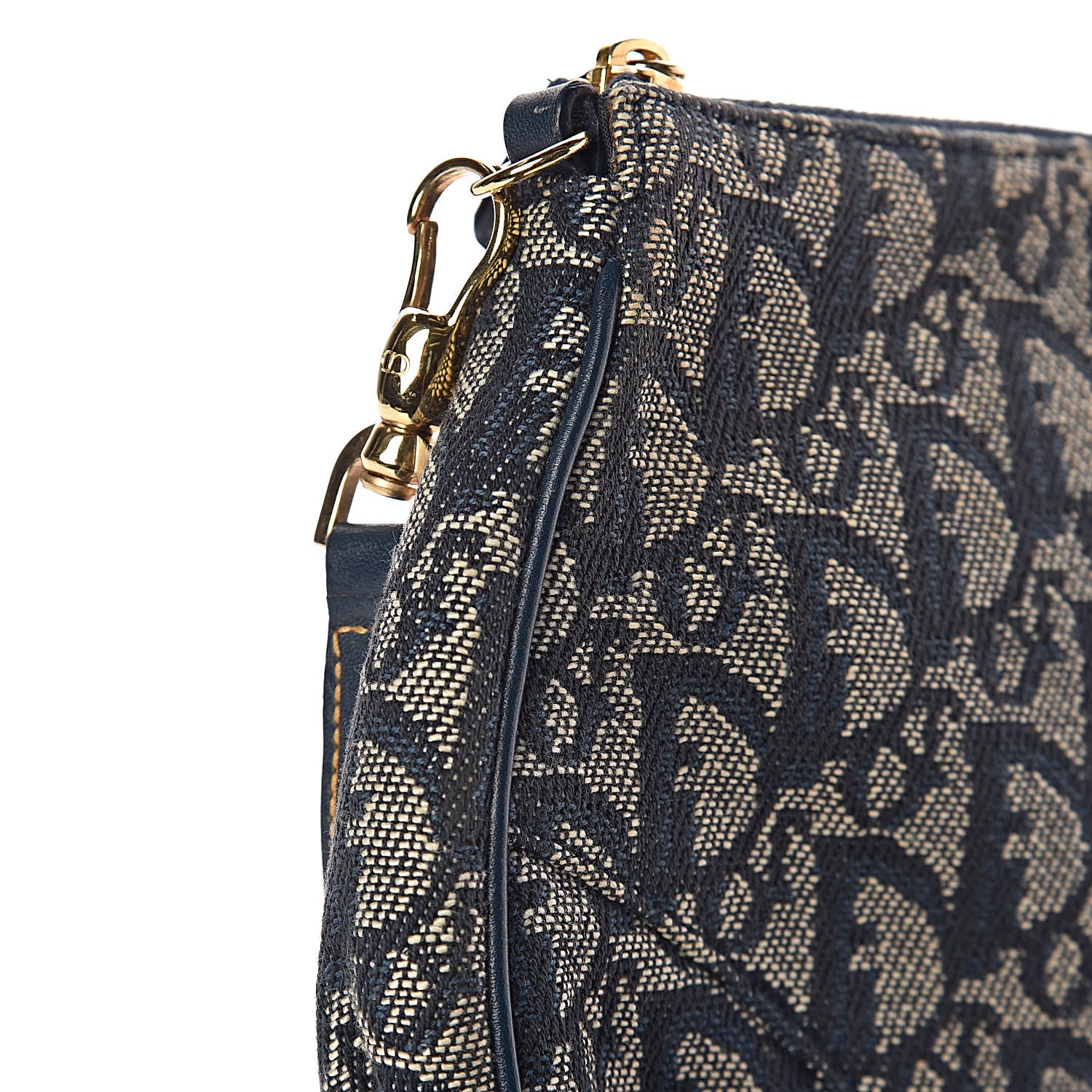 Christian Dior Monogram Mini Saddle Pochette Navy 9 of 12