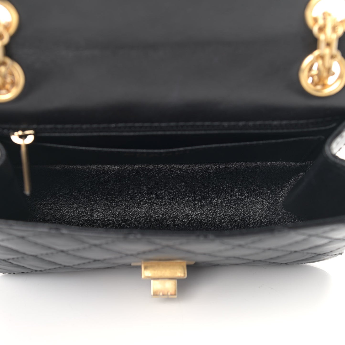 Aged Calfskin Quilted 2.55 Reissue Mini Flap Black