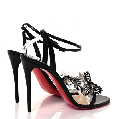 Christian Louboutin Kid Crystal Jewel Queen Sandals 39.5 Black 4 of 8