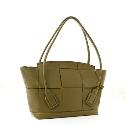 Bottega Veneta Grained Calfskin Maxi Intrecciato Arco 33 Green 3 of 12