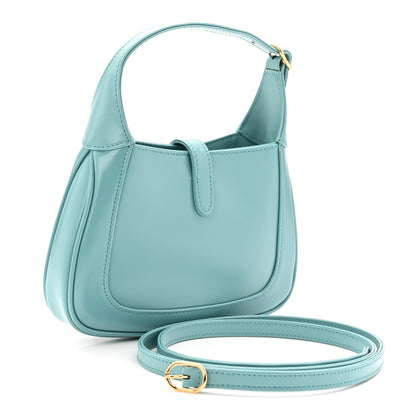 Gucci Boarded Dyana Lux Calfskin Mini Jackie 1961 Hobo Dusty Azure 3 of 10