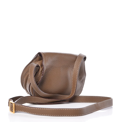 Chloe Calfskin Mini Marcie Round Crossbody Bag Nut 3 of 11