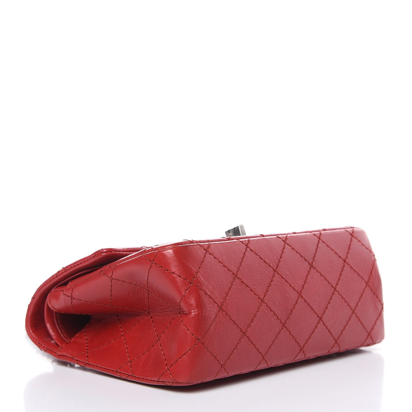 Aged Calfskin Quilted 2.55 Reissue 224 Flap Red