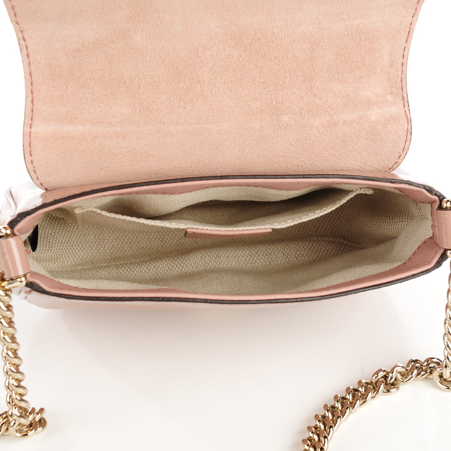 Patent Small Soho Flap Crossbody Dark Cipria