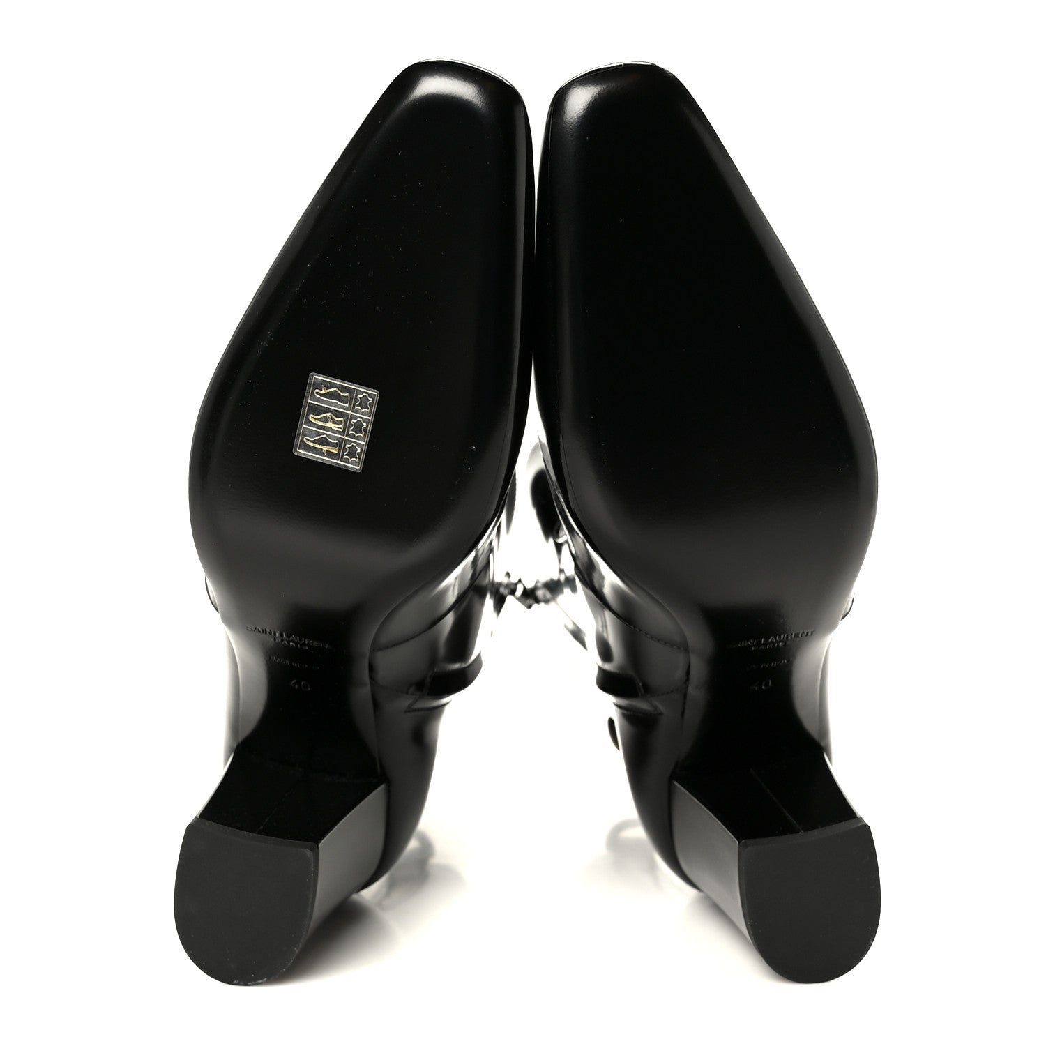 Saint Laurent Vitello Marilyn Betty 70 Ankle Zip Boots 40 Black 6 of 10