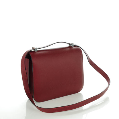 Hermes Epsom Enamel Constance 24 Rouge H Bleu Nuit 3 of 9