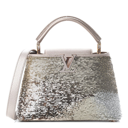 Louis Vuitton Sequins Metallic Taurillon Capucines BB Beige 1 of 8