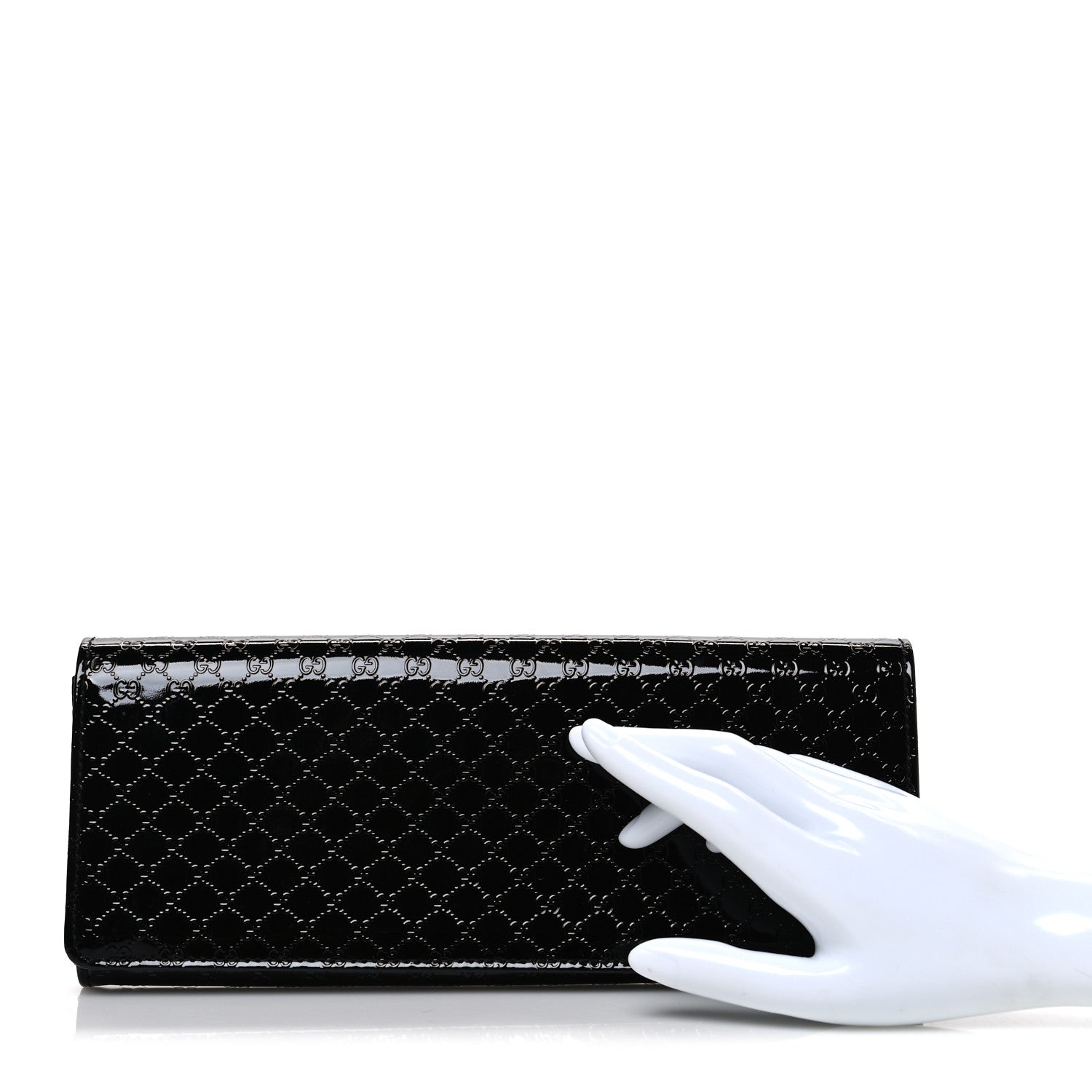 Gucci Patent Microguccissima Small Broadway Clutch Black 2 of 7