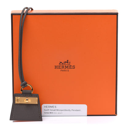 Hermes Swift Small Monpetitkelly Pendant Necklace Etain 8 of 8
