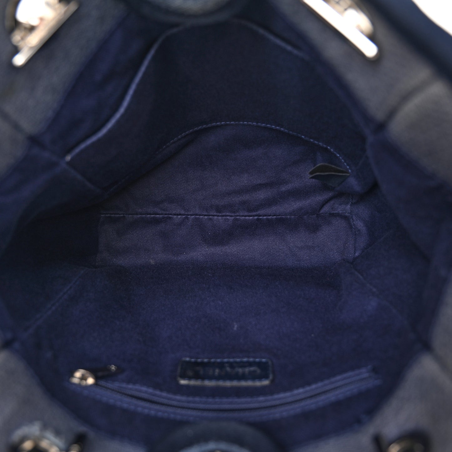 Canvas Mini Deauville Tote Denim Blue