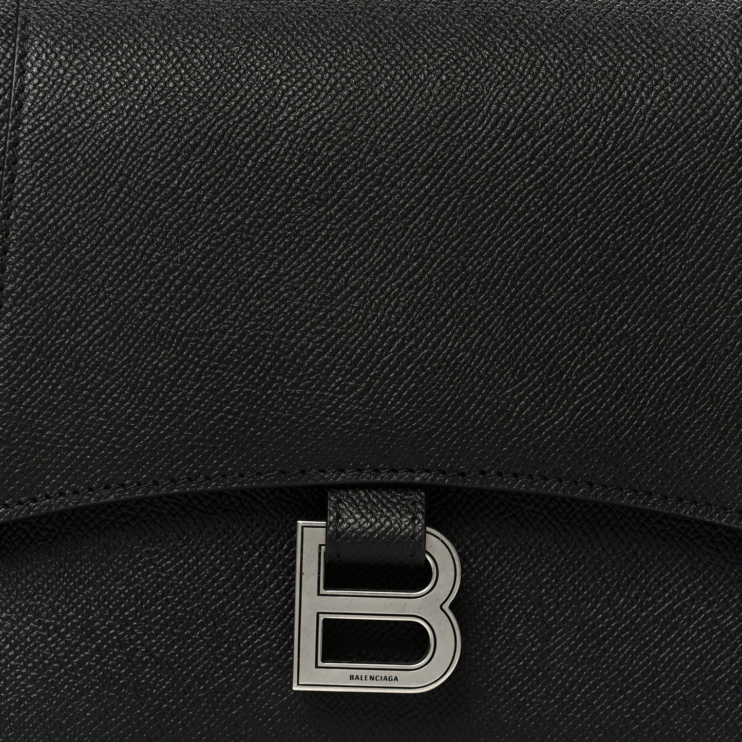 Semi Matte Soft Textured Calfskin Downtown Shoulder Bag Black
