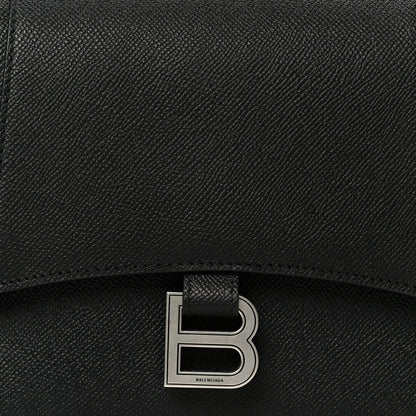 Balenciaga Semi Matte Soft Textured Calfskin Downtown Shoulder Bag Black 8 of 11