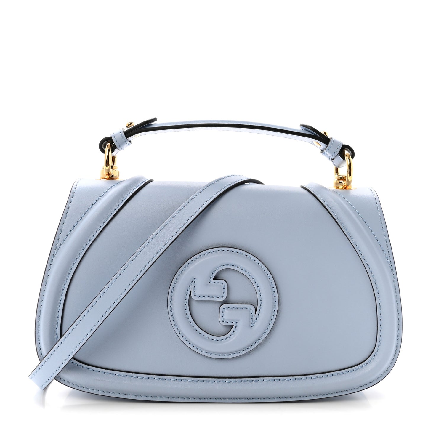 Roxy Calfskin Medium Blondie Top Handle Bag Cloudy Blue