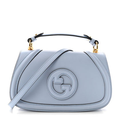 Gucci Roxy Calfskin Medium Blondie Top Handle Bag Cloudy Blue 1 of 10