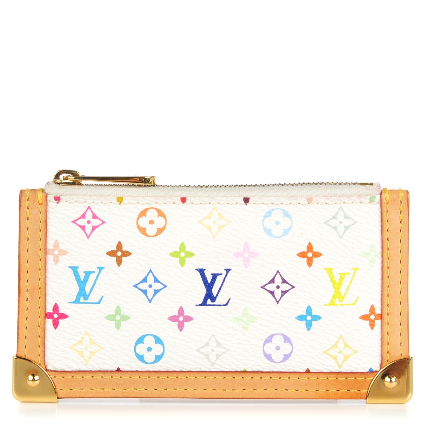 Louis Vuitton Monogram Multicolor Key Pouch White 1 of 7