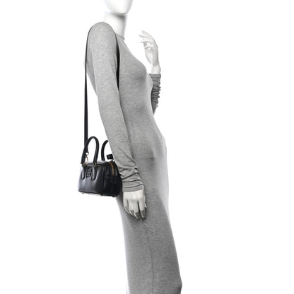 Miu Miu Calfskin Mini Arcadie Top Handle Bag Black 2 of 9