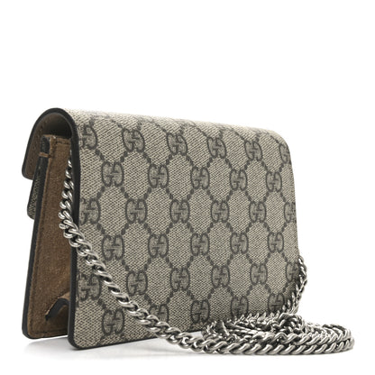 Gucci GG Supreme Monogram Super Mini Dionysus Shoulder Bag Taupe 3 of 10