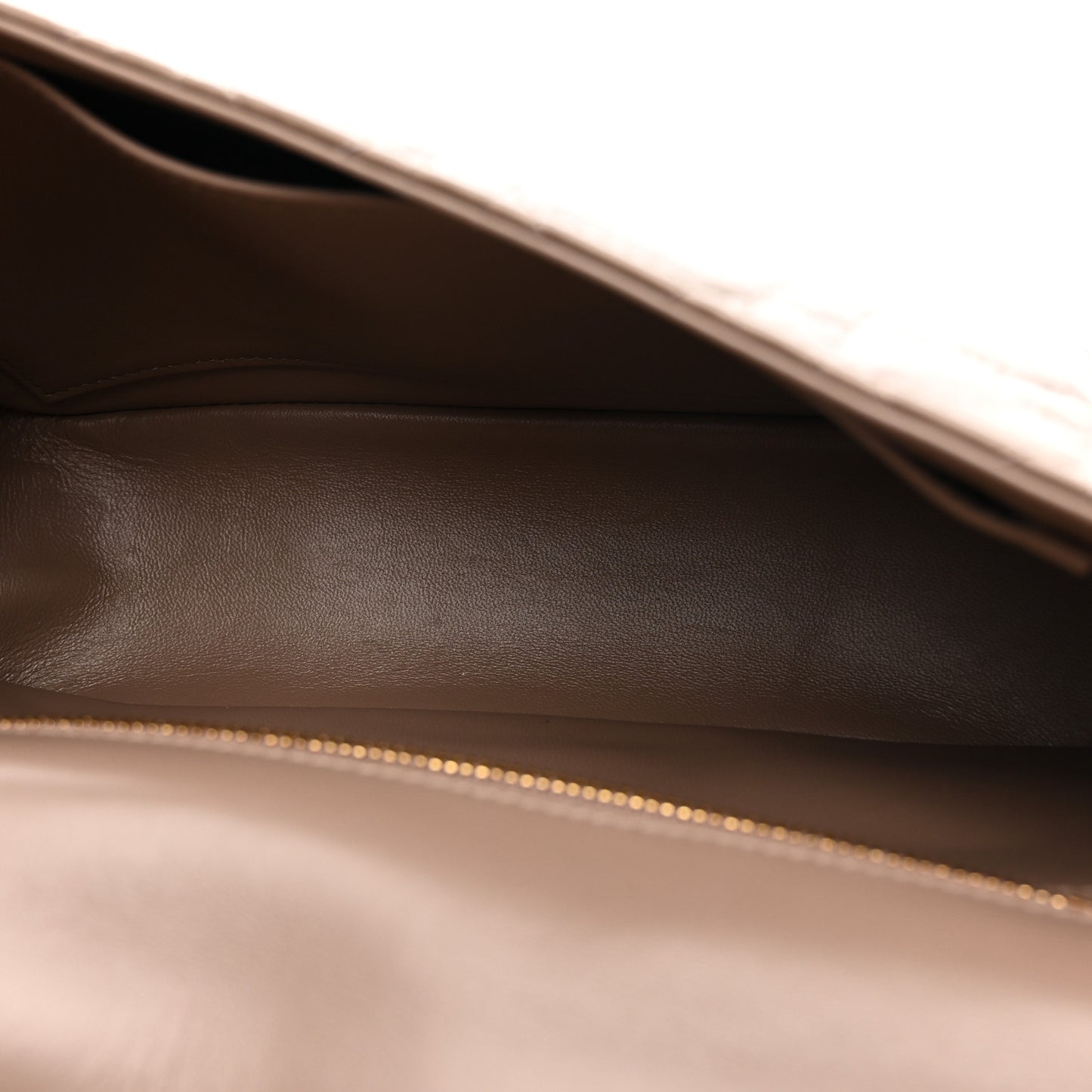 Calfskin Cannage Medium Caro Bag Taupe