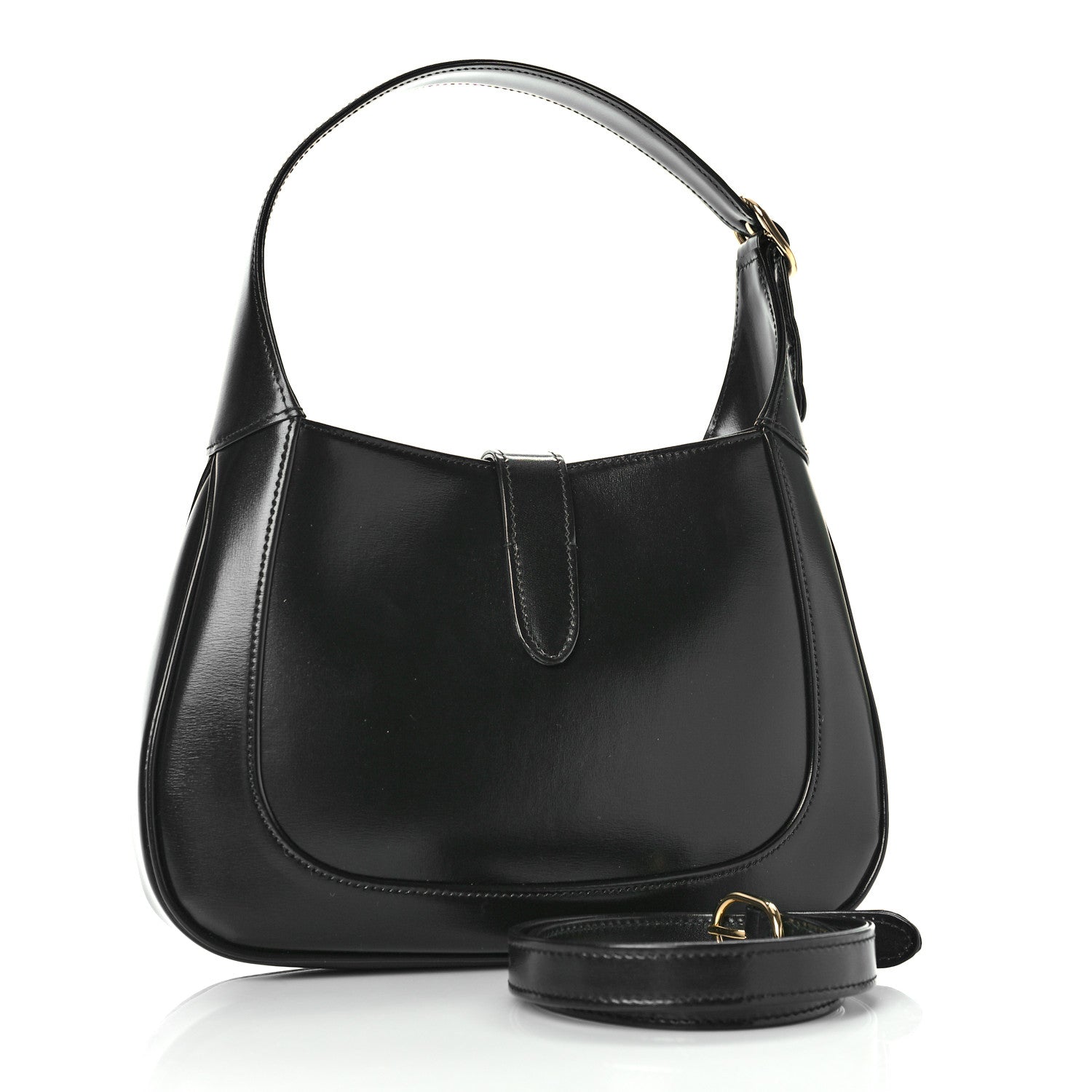 Gucci Boarded Dyana Lux Calfskin Small Jackie 1961 Hobo Black 3 of 8