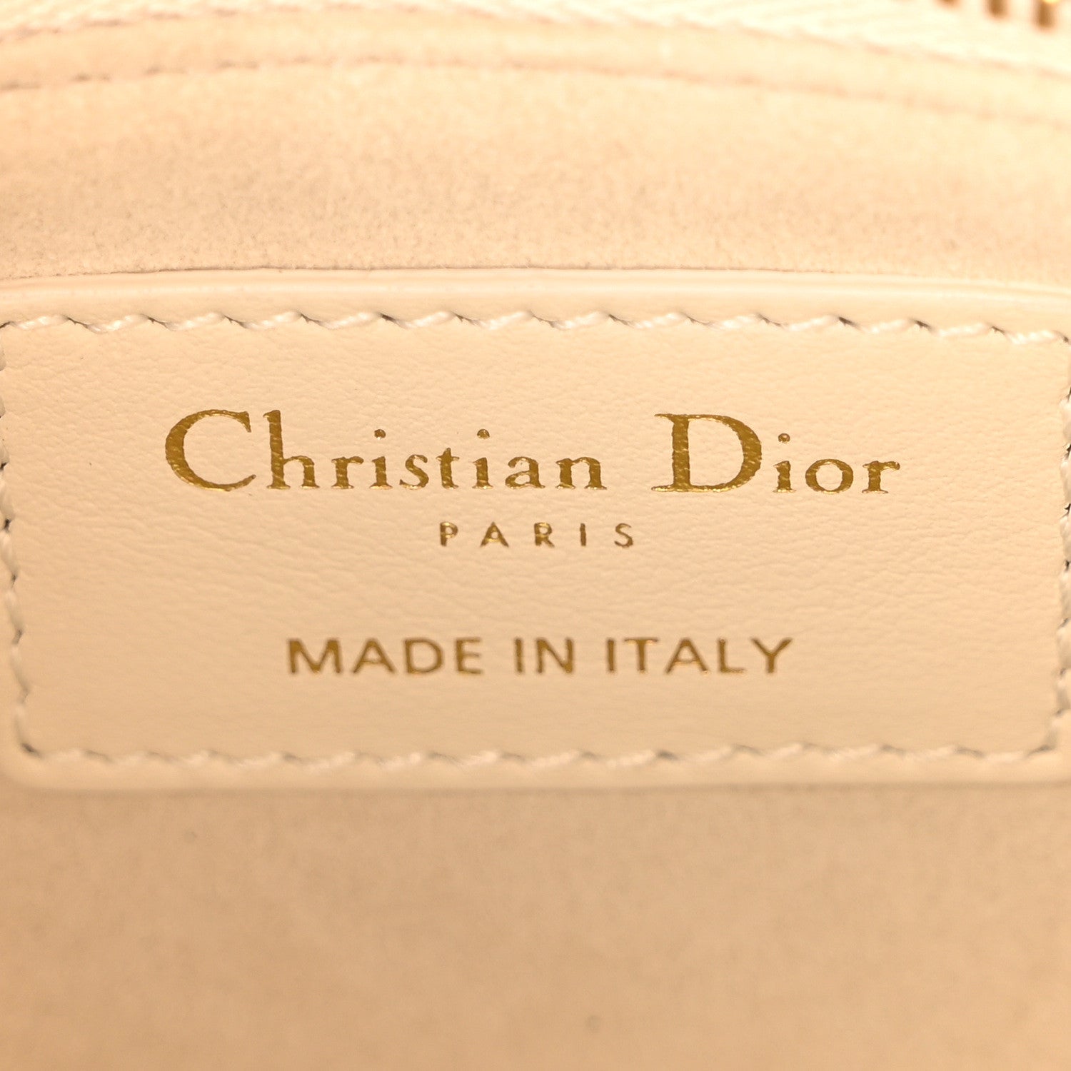 Christian Dior Calfskin Beaded Embroidered Paris 1947 Mini Lady Dior Latte Multicolor 6 of 9