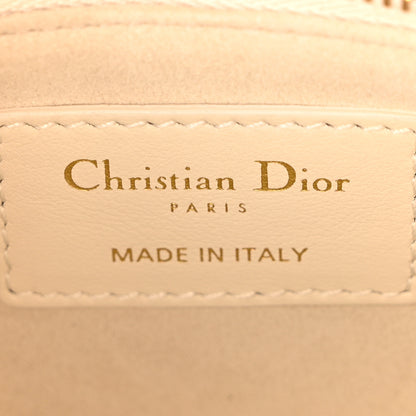 Christian Dior Calfskin Beaded Embroidered Paris 1947 Mini Lady Dior Latte Multicolor 6 of 9