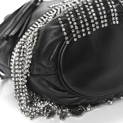Miu Miu Nappa Crystal Fringe Bucket Bag Black 8 of 9