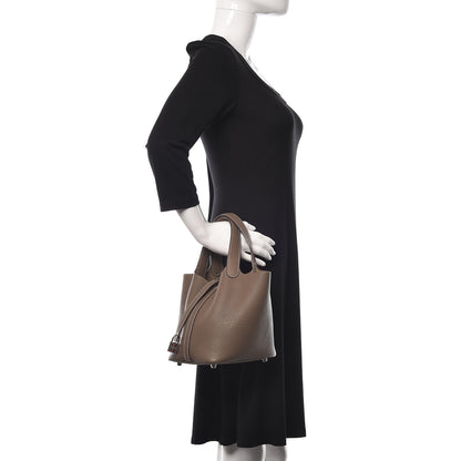 Hermes Taurillon Clemence Picotin Lock 18 PM Etoupe 2 of 11