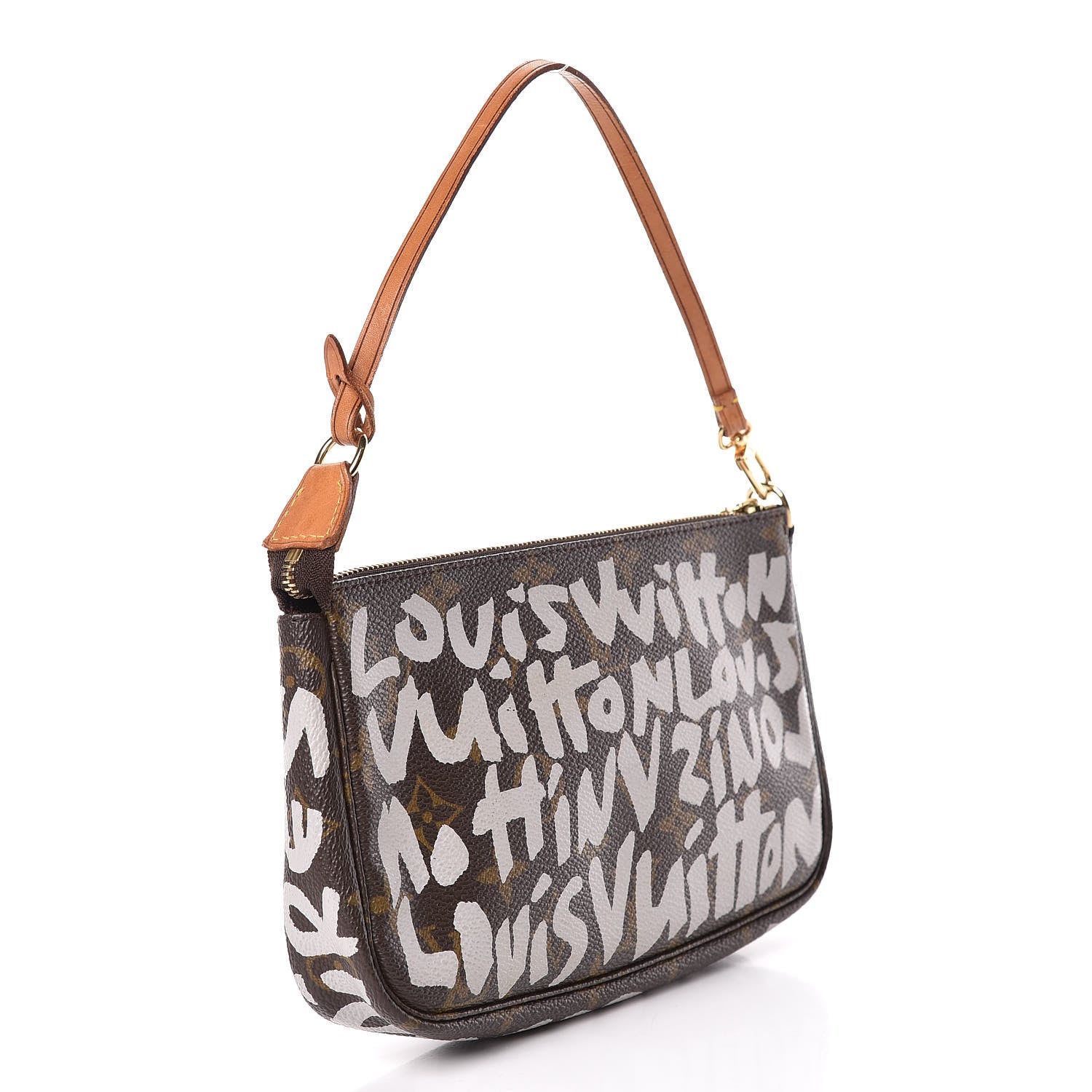 Louis Vuitton Monogram Graffiti Pochette Accessories Silver 3 of 10