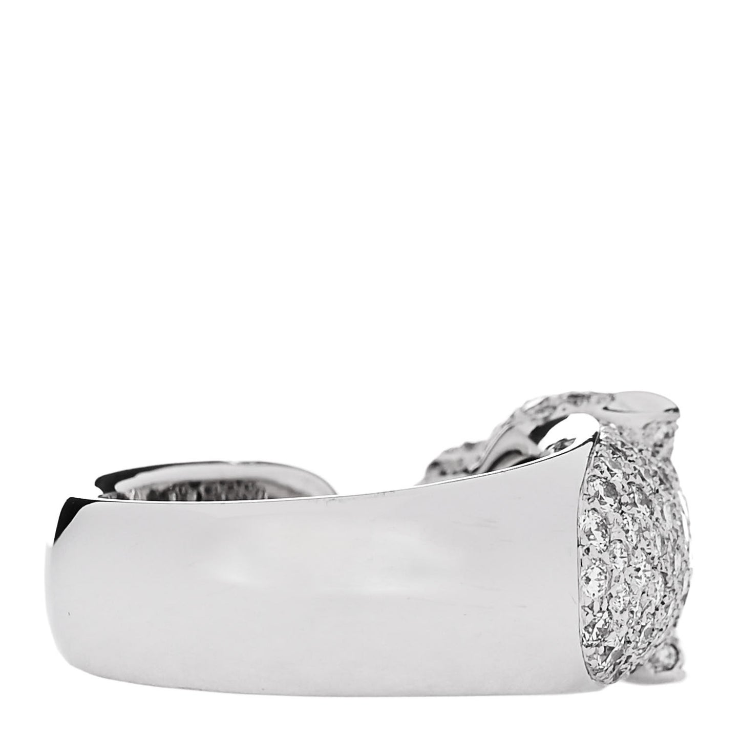 18K White Gold Diamond Black Onyx Emerald Panthere De Cartier Ring 50 5.5