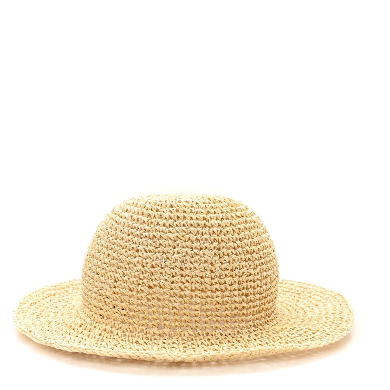 Chanel Straw Wide Brim Hat L Beige 6 of 8