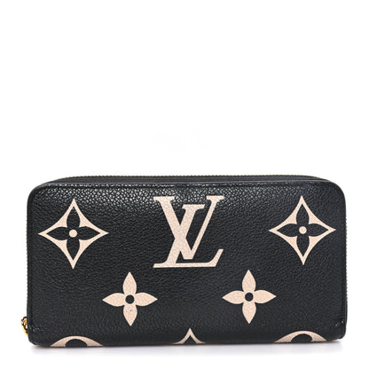 Louis Vuitton Empreinte Monogram Giant Zippy Wallet Black Beige 1 of 6