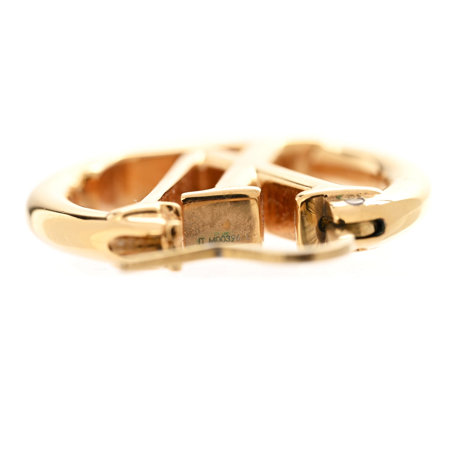 Louis Vuitton Metal Small Louise Hoop Earrings Gold 4 of 5