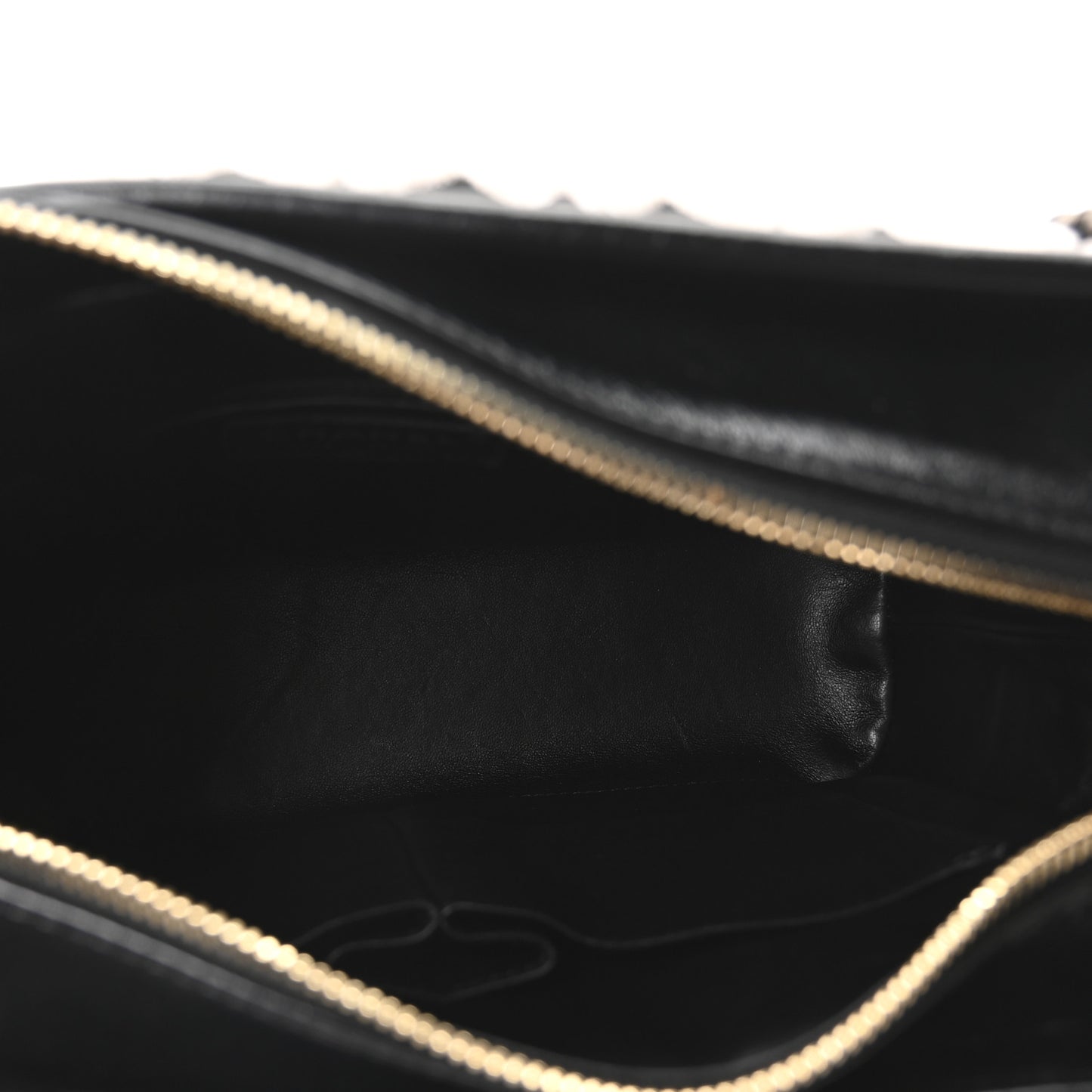 Wool Calfskin Medium Gabrielle Hobo Black White