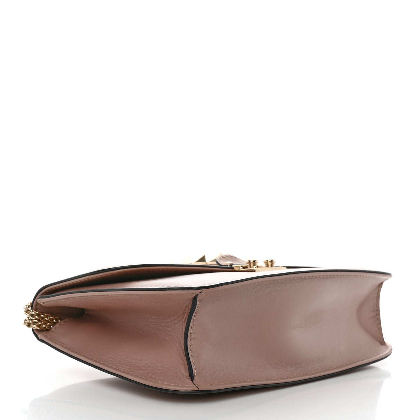 Vitello Medium Glam Lock Rockstud Flap Poudre