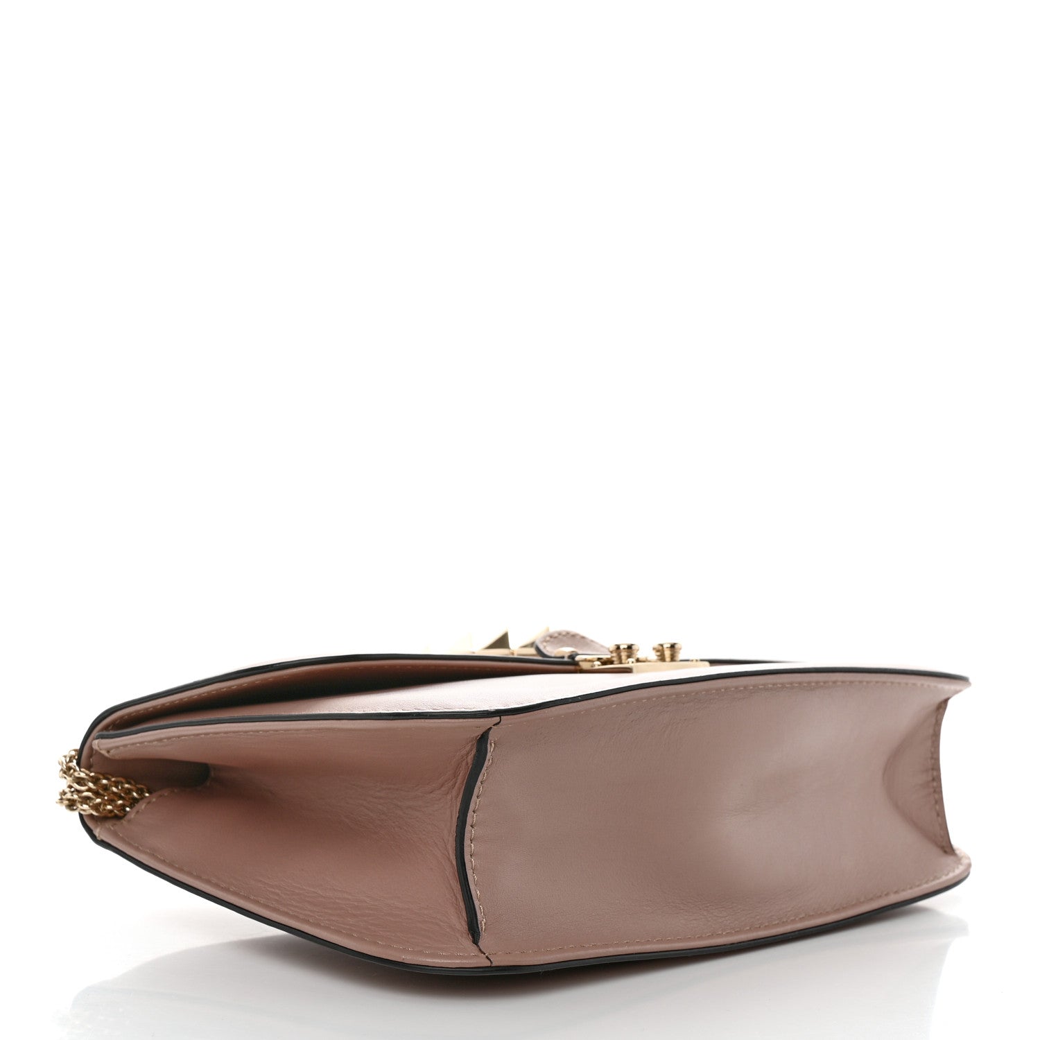 Valentino Garavani Vitello Medium Glam Lock Rockstud Flap Poudre 4 of 10