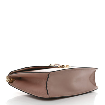 Valentino Garavani Vitello Medium Glam Lock Rockstud Flap Poudre 4 of 10