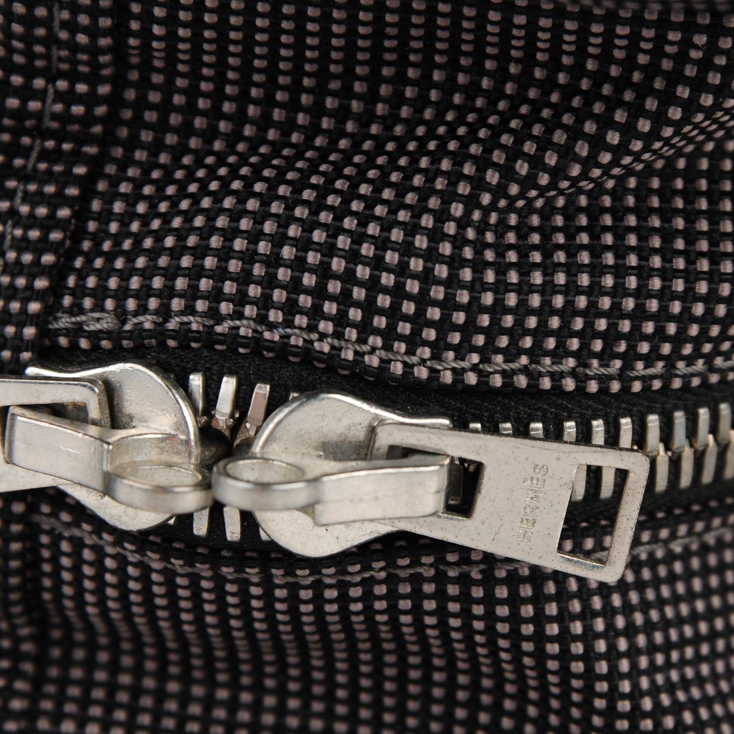 Hermes Canvas Herline MM Tote Grey 10 of 11