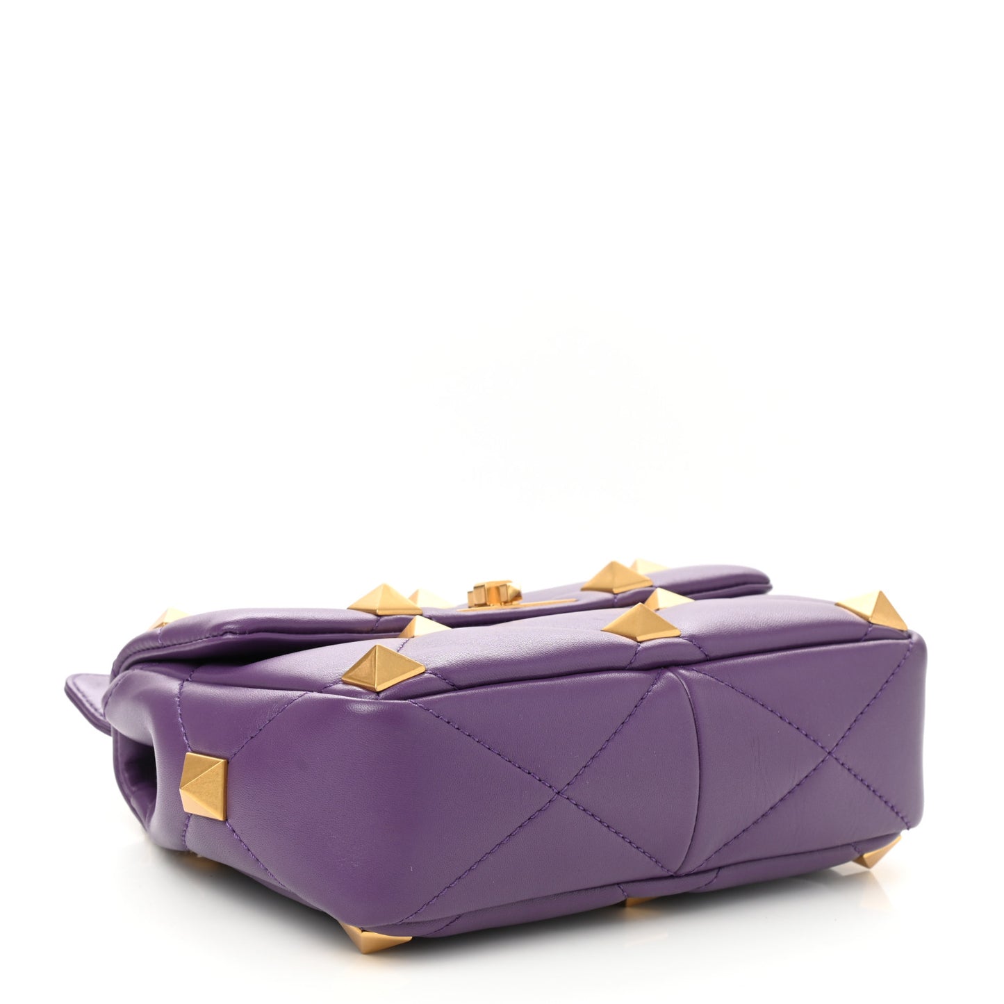 Nappa Medium Roman Stud Shoulder Bag Indian Violet