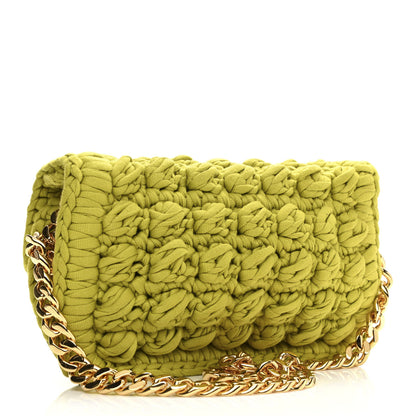 Bottega Veneta Jersey Crochet Shoulder Bag Kiwi 3 of 9