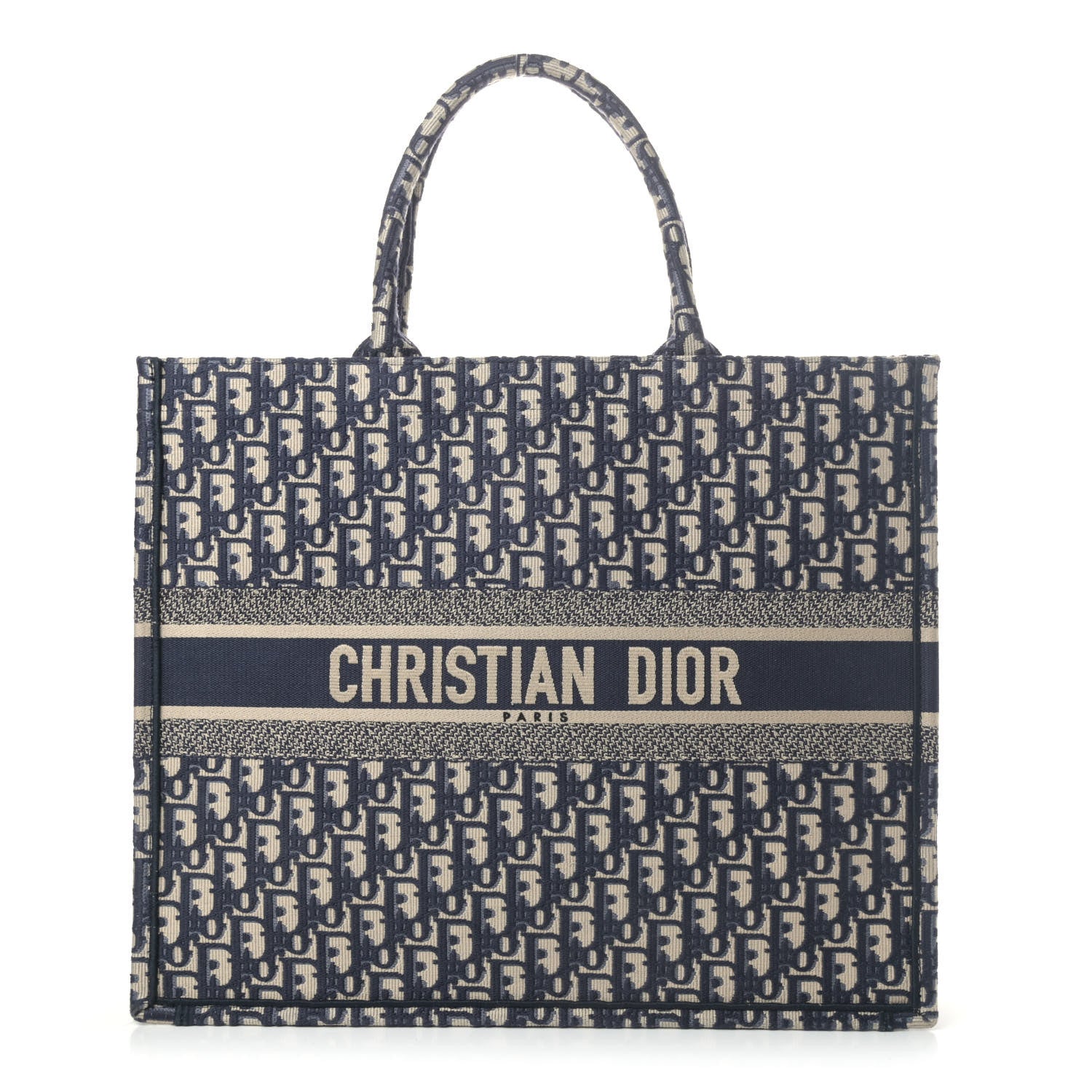 Christian Dior Oblique Book Tote Blue Multicolor 1 of 5