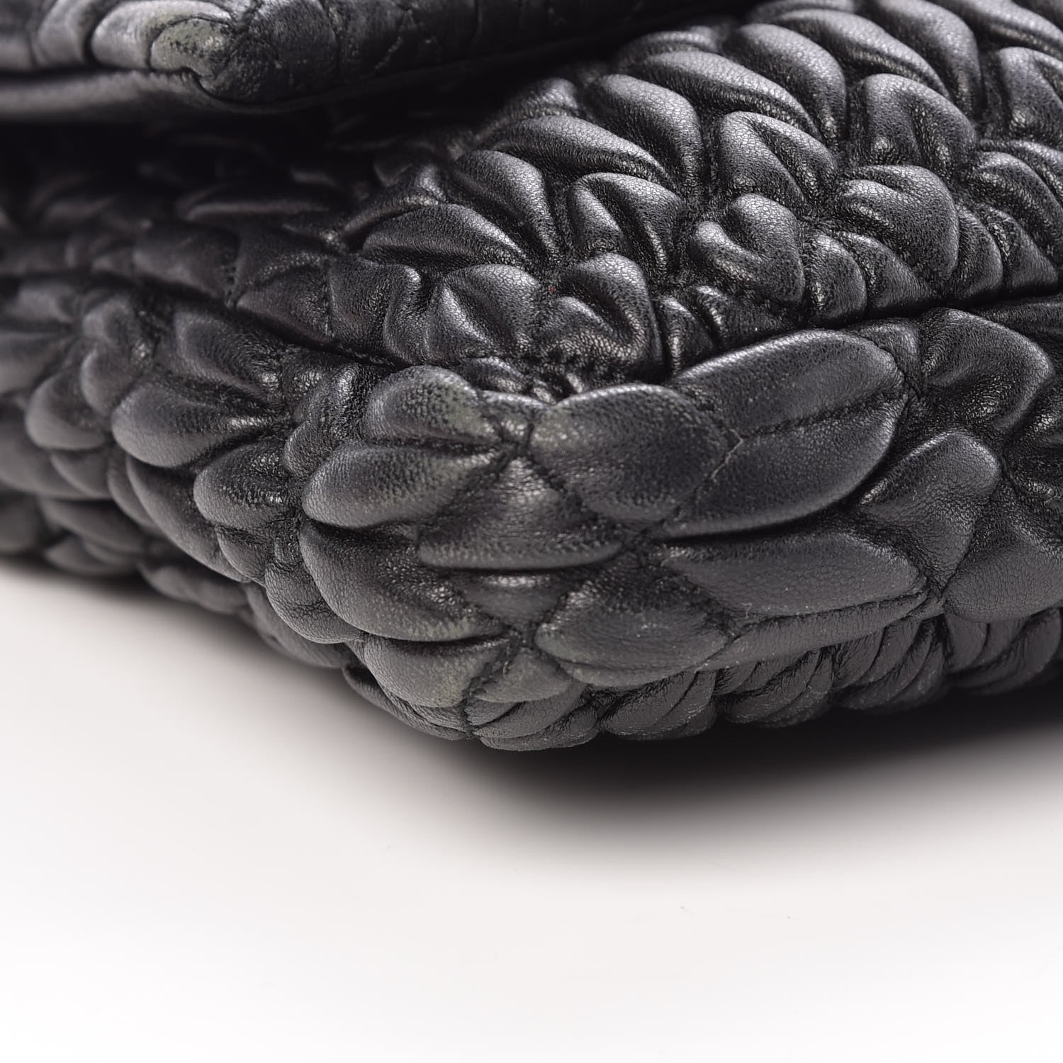 Miu Miu Nappa Matelasse Crystal Flap Clutch Black 7 of 10
