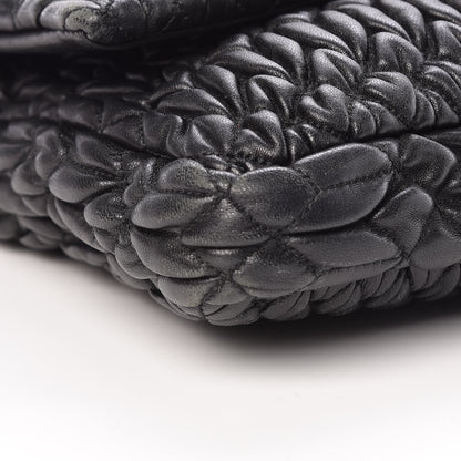 Miu Miu Nappa Matelasse Crystal Flap Clutch Black 7 of 10